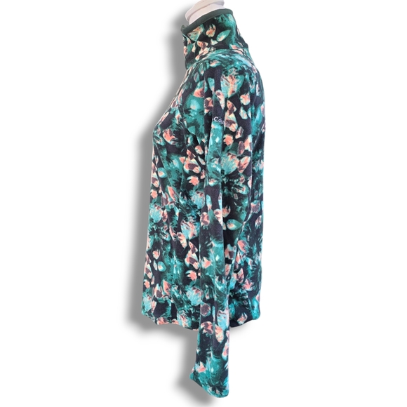 Columbia Floral Quarter Zip Fleece Pullover - Picture 4 of 7